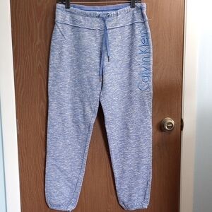 [33] Calvin Klein Blue Sweatpants Relaxed Fit Elastic Cuffs